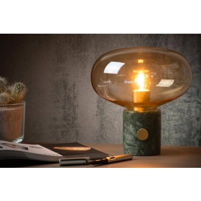 lafabryka.pl Lampa stołowa CHARLIZE Ø 23 cm 1xE27 Amber 03520/01/62 Lucide